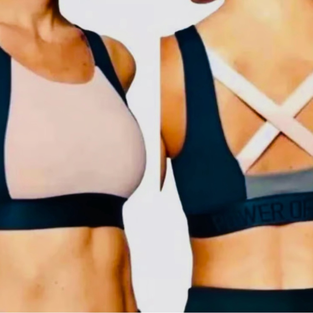 Athleta Colorblock Power of She Sports Bra Size Large